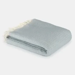 National Trust Illusion Wool Throw, Duck Egg Sale