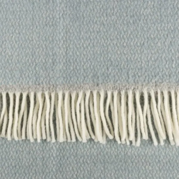 National Trust Illusion Wool Throw, Duck Egg Sale