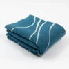 National Trust Jacquard Marine Wave Throw Hot