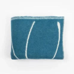 National Trust Jacquard Marine Wave Throw Hot