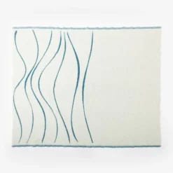 National Trust Jacquard Marine Wave Throw Hot