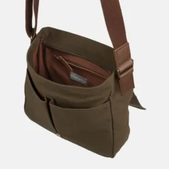 National Trust Khaki Canvas Messenger Bag Online
