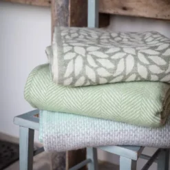 National Trust Leaves Recycled Wool Throw Fashion