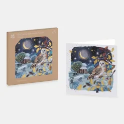 National Trust Moonlit Owl Christmas Card Box of 10 Sale
