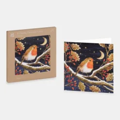 National Trust Moonlit Robin Christmas Cards Box of 10 Outlet