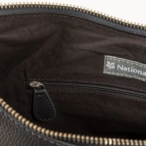 National Trust Navy Leather Cross Body Bag Sale