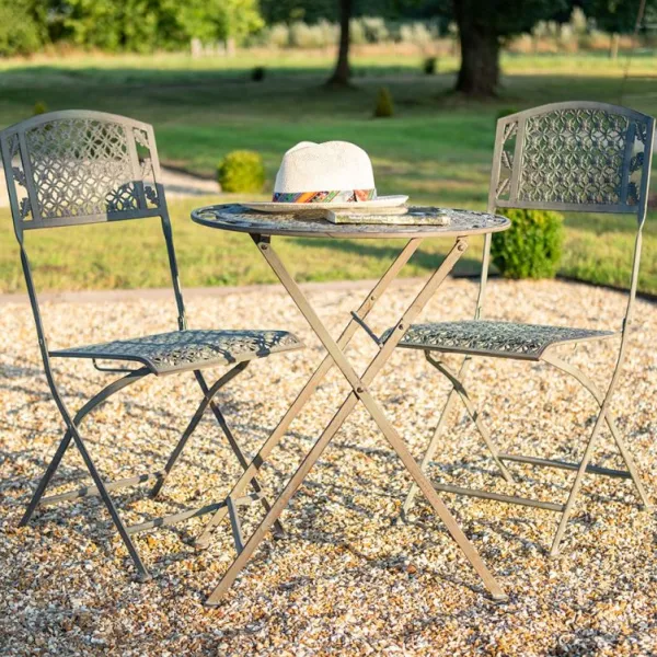 National Trust Oak Leaf Bistro Set, Sage Brown Fashion