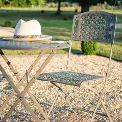 National Trust Oak Leaf Bistro Set, Sage Brown Fashion