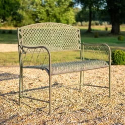 National Trust Oak Leaf Bench, Sage Brown Online
