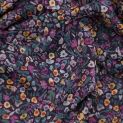 National Trust Quarry Bank Ditsy Floral Purple Silk Scarf Clearance