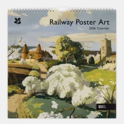 National Trust Railway Poster Art Calendar 2026 Discount