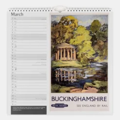 National Trust Railway Poster Art Calendar 2026 Discount