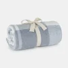 National Trust Recycled Polyester Throw, Dusky Blue Sale