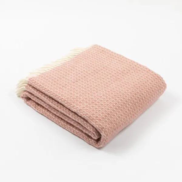 National Trust Riverweave Dusky Pink Throw New