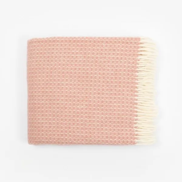 National Trust Riverweave Dusky Pink Throw New