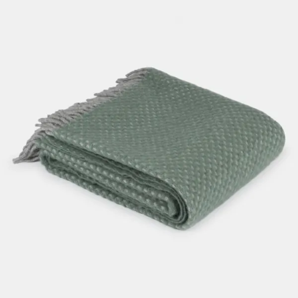 National Trust Twill Throw, Sage Green Outlet