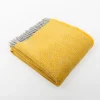National Trust Twill Wool Throw, Yellow Online
