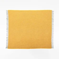 National Trust Twill Wool Throw, Yellow Online