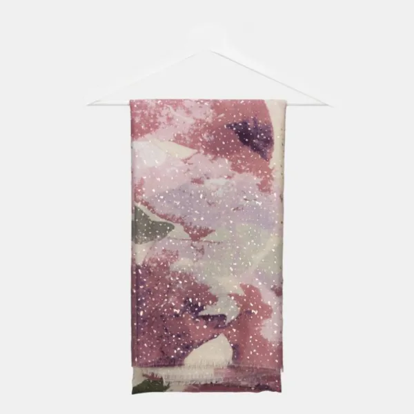 National Trust Peace Of Mind Abstract Flower with Foil Recycled Polyester Scarf Fashion
