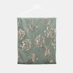 National Trust Peace Of Mind Sage Cow Parsley with Foil Recycled Polyester Scarf Hot