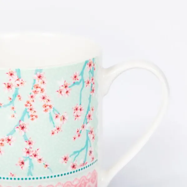 National Trust Pink Blossom Bone China Recycled Mug Outlet