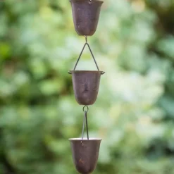 National Trust Rain Chain Ornament, Dark Rust Fashion