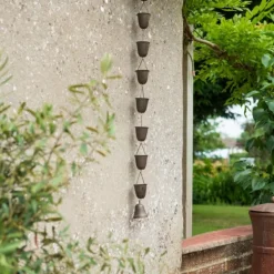 National Trust Rain Chain Ornament, Dark Rust Fashion