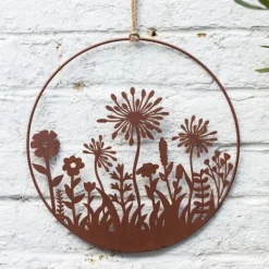 National Trust Round Wall Ornament Wild Flowers Clearance
