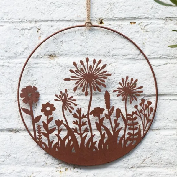 National Trust Round Wall Ornament Wild Flowers Clearance