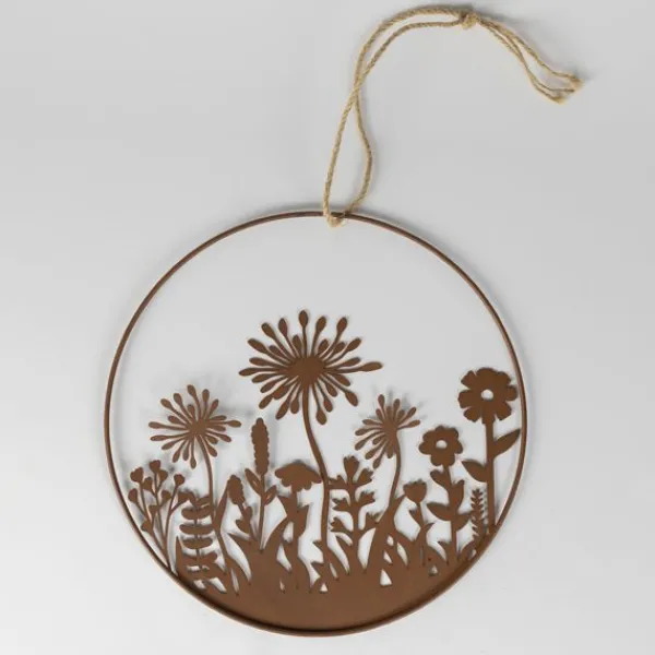 National Trust Round Wall Ornament Wild Flowers Clearance