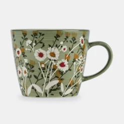 National Trust Stoneware Mug, Green Wild Daisy Online