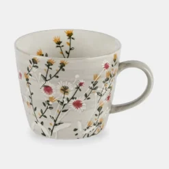 National Trust Stoneware Mug, Grey Wild Daisy Sale