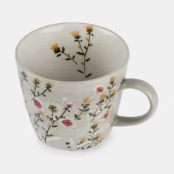 National Trust Stoneware Mug, Grey Wild Daisy Sale