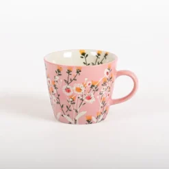National Trust Stoneware Mug, Pink Wild Daisy Fashion