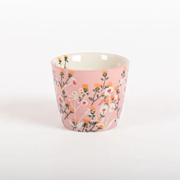 National Trust Stoneware Mug, Pink Wild Daisy Fashion