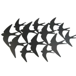 National Trust Swallows Garden Wall Ornament, Matte Black Discount