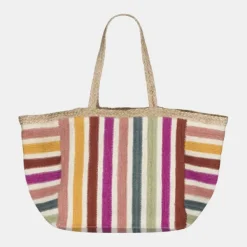 National Trust The Braided Rug Company Multicolour Stripe Tote Bag Online