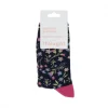 National Trust Thought Ditsy Floral Organic Cotton Socks Hot