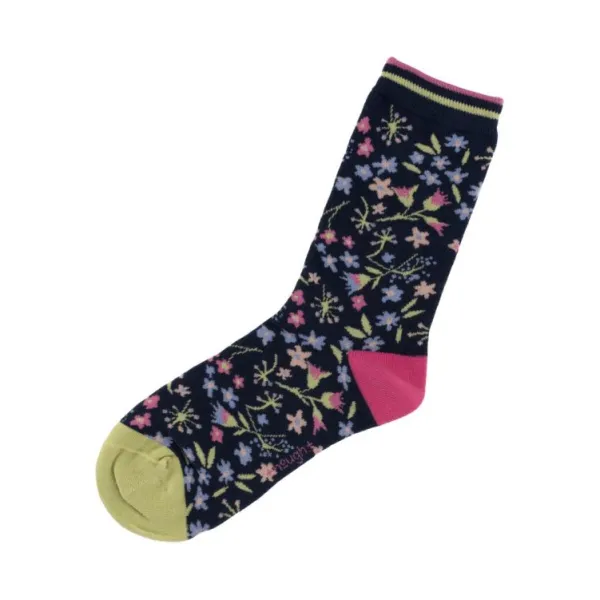 National Trust Thought Ditsy Floral Organic Cotton Socks Hot
