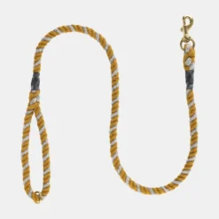 National Trust Tweedmill Rope Dog Lead, Mustard/Grey Best