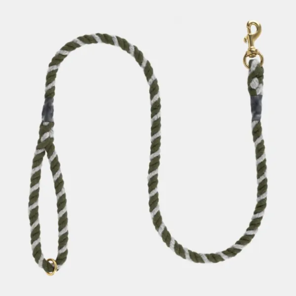 National Trust Tweedmill Rope Dog Lead, Olive/Grey New