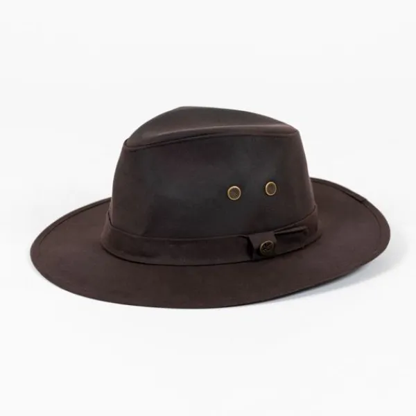 National Trust Waxed Adventurer Hat, Dark Brown Online