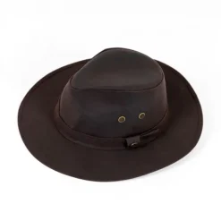 National Trust Waxed Adventurer Hat, Dark Brown Online