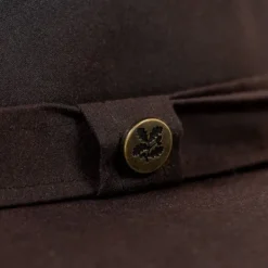 National Trust Waxed Adventurer Hat, Dark Brown Online
