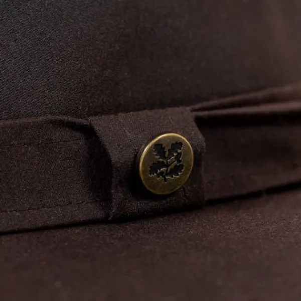 National Trust Waxed Adventurer Hat, Dark Brown Online