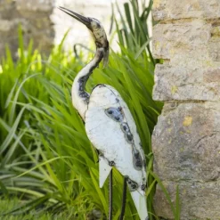 National Trust White Egret Metal Sculpture Sale